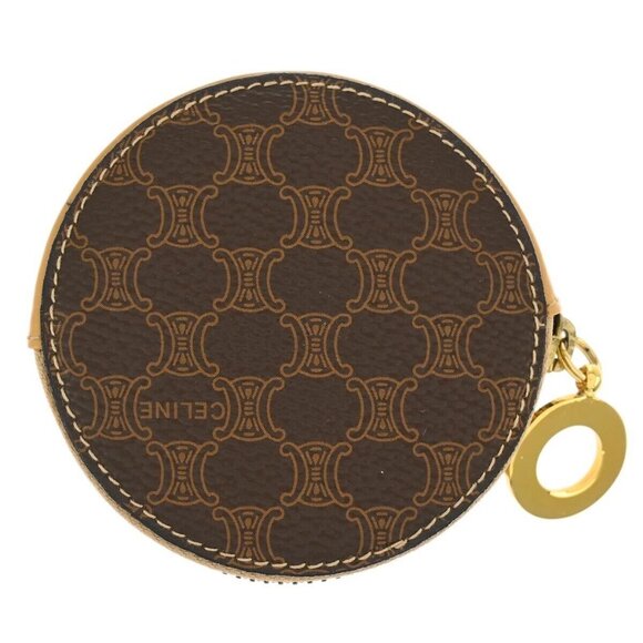 Celine Brown Macadam Coin Purse Wallet M13 134314